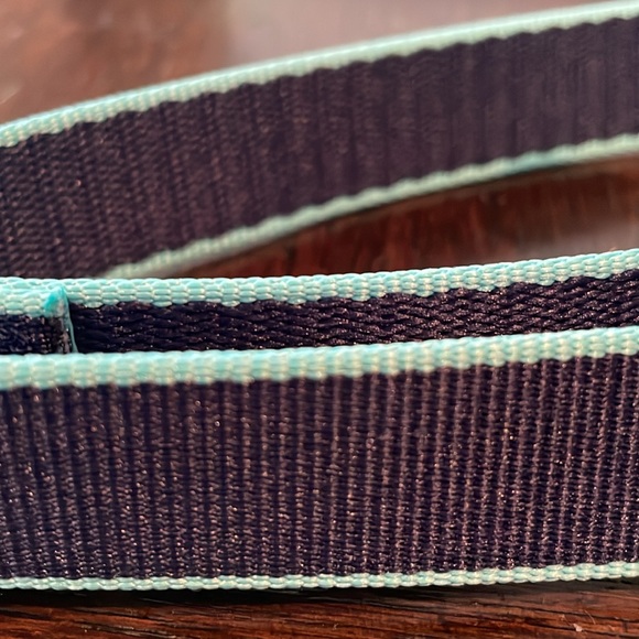 Harry Barker 1” Adjustable collar 16”-26” Navy/Turquoise Dog Collar - Picture 2 of 2